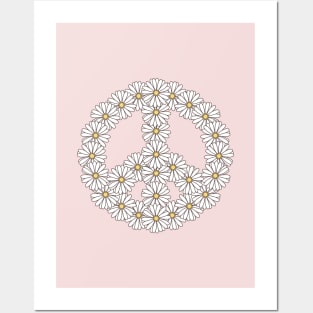 Daisies Peace Symbol Posters and Art